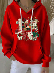 Damen Weihnachts druck Casual Hoodie