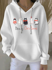 Damen Weihnachts druck Casual Hoodie