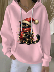 Damen Weihnachts druck Casual Hoodie