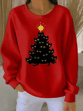 Damen Weihnachts druck Casual Sweatshirt