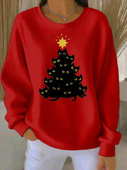 Damen Weihnachts druck Casual Sweatshirt