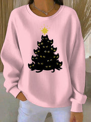 Damen Weihnachts druck Casual Sweatshirt