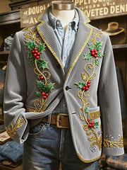 Bedruckte Jacke für Herren mit Weihnachts kunst