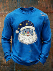 Herren-Weihnachts mann Waffel druck lässig T-Shirt