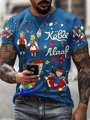 Herren Cologne Carnival Lässige kurze Ärmel T-Shirt