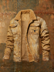 Herren Jacke im westlichen Stil mit Fleece
