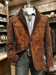 Herren Retro Western Casual Blazer