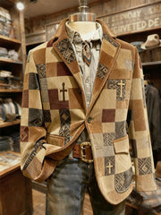 Herren Retro Western Style Casual Blazer