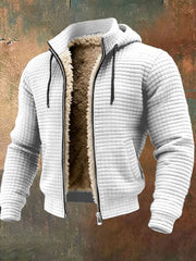 Retro-strukturierte warme Outdoor-Jacke für Herren mit mehreren Taschen