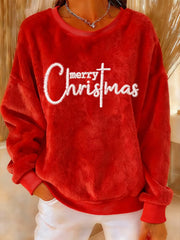 Damen Frohe Weihnachten Weihnachten Kreuz Flanell Hoodie