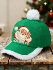 Unisex Weihnachten glauben Weihnachts mann Print Plüsch Nähhut