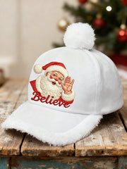 Unisex Weihnachten glauben Weihnachts mann Print Plüsch Nähhut