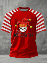 Bedrucktes Kurzarm-T-Shirt für Herren Kölner Karneval