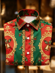 Männer Weihnachts feiertag Button-Down-Shirt
