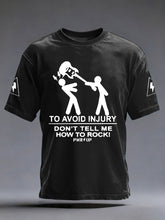 Herren Rockmusik inspiriertes bedrucktes T-Shirt