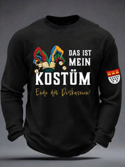 Männer Kölner Karneval Waffel lang ärmel iges T-Shirt