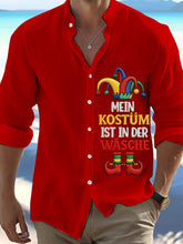 Cologne Carnival Clown Print Herren Lässiges Langarm-Shirt