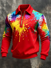 Herren Cologne Carnival Print Zip-Up Hoodie
