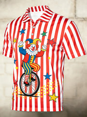 Cologne Carnival Clown Print Herren Casual Top