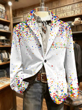 Herren Kölner Karneval Konfetti im Herzen Print Freizeit anzug