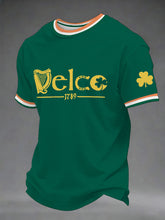 Men's St. Patrick's Day Shamrock Art Print Short Sleeve T-shirt
