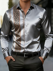 Bedrucktes Hemd im Business-Stil für Männer