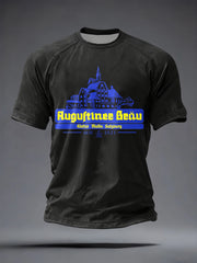 Herren-Bierliebhaber-München-Oktoberfest-Print-T-Shirt