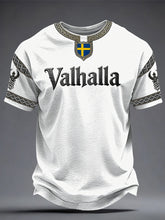 Herrens svenska Viking-stil Valhalla T-shirt
