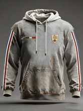 Sweat à capuche oversize épaules tombantes avec poches, équipe de France de rugby pour hommes