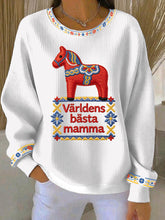 Frauen schwedisches Muttertag druck lässiges Sweatshirt