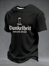 Herren-Druck-Waffelhemd mit dem Motiv „Hello Darkness My Old Friend“