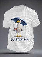 Herren-Hafengeburtstag-Print-T-Shirt mit kurzen Ärmeln