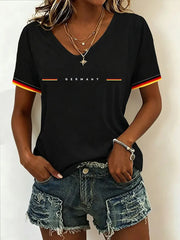 Damen-T-Shirt mit Fußballfan-Print von Deutschland