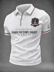 Chemise imprimée pour hommes sur le championnat de football de Paris