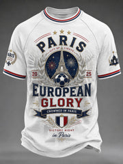 T-shirt imprimé pour hommes sur le championnat de football parisien