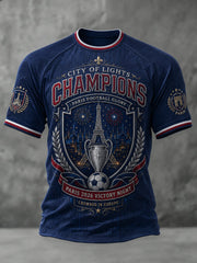 T-shirt imprimé pour hommes sur le championnat de football parisien