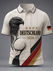 Herren Deutschland Fußball Fan Bedrucktes Hemd
