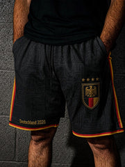 Herren-Fußball-Shorts mit Deutschland-Druck