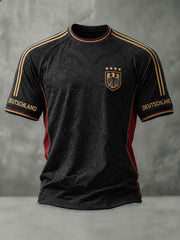 Herren-Fußball-T-Shirt mit Deutschland-Druck