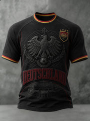 Herren-Fußball-T-Shirt mit Deutschland-Druck