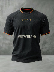 Herren-Fußball-T-Shirt mit Deutschland-Druck