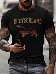 Herren-T-Shirt mit Dackelmotiv