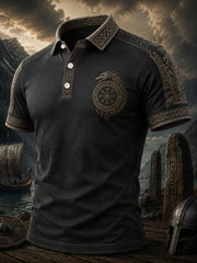 Herren-Viking-Print-Lässiges Oberteil