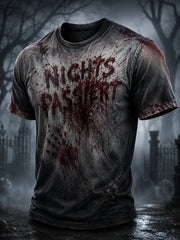 Herren-Halloween-Kunstdruck-T-Shirt