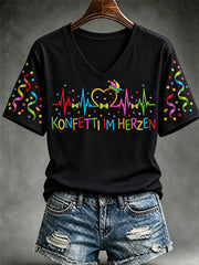 Damen-T-Shirt mit Karnevalsdruck