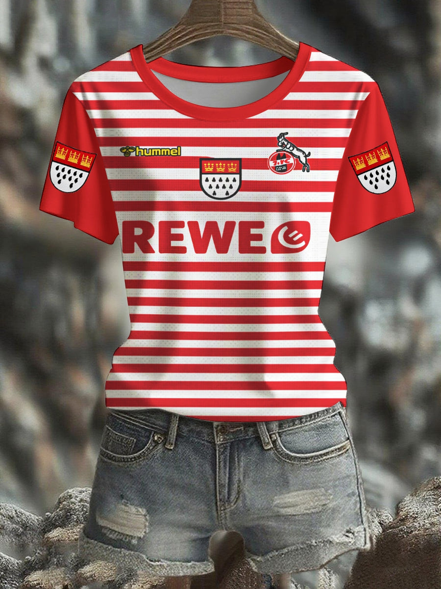 Damen-T-Shirt mit kurzen Ärmeln zum Kölner Karneval