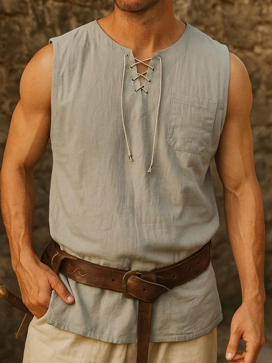 Herren Viking inspiriertes Leinen-Tanktop