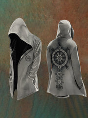 Herren Strickjacke mit Kapuze im Viking-Stil