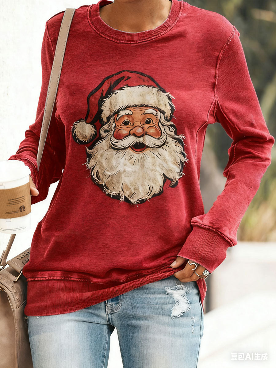 Damen Weihnachts druck Casual Sweatshirt