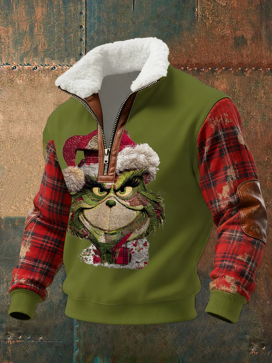 Herren-Kapuzen pullover mit lustiger Weihnachts kunst